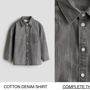 NWT H&M Charcoal Button-Up Shirt